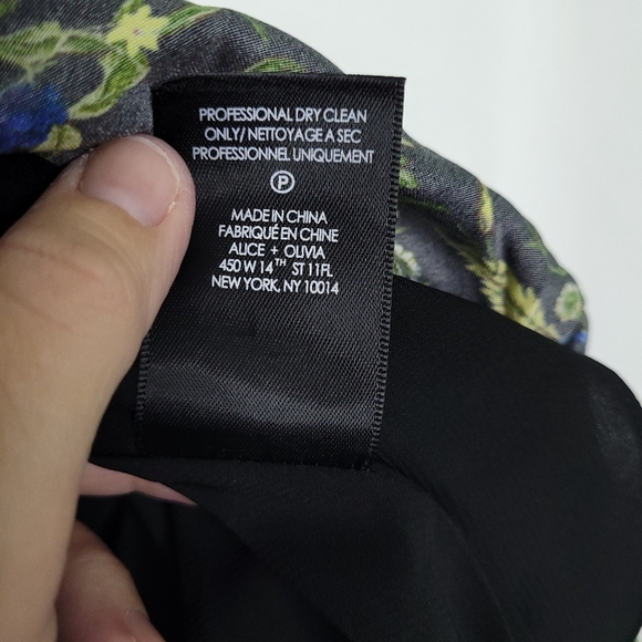 ALICE & OLIVIA Chelsea Palace Smocked Neck Floral Halter Mini Dress Sz.0 (NWT) - Picture 12 of 15